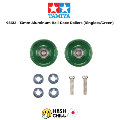 TAMIYAItem 95612 - 13mm Aluminum Ball-Race Rollers (Ringless/Green)