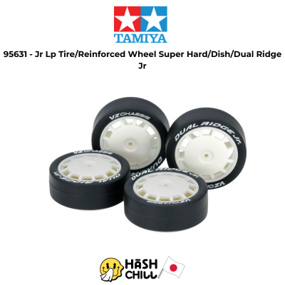 TAMIYA 95631 - Jr Lp Tire/Reinforced Wheel Super Hard/Dish/Dual Ridge Jr