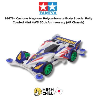 TAMIYA 95676 - Cyclone Magnum Polycarbonate Body Special Fully Cowled Mini 4WD 30th Anniversary (AR Chassis)