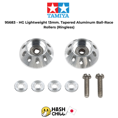 TAMIYA 95683 - HG Lightweight 13mm. Tapered Aluminum Ball-Race Rollers (Ringless)