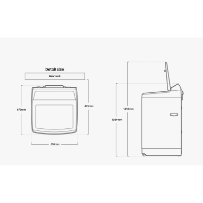 เครื่องซักผ้าฝาบน Samsung รุ่น WA11CG5441BDST ขนาด 11 Kg. ( รับประกันนาน 10 ปี )