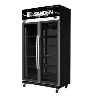 New!! ตู้แช่เย็น 2 ประตู Inverter Sanden รุ่น YEM-1105ip ขนาด 28.3Q สีดำ