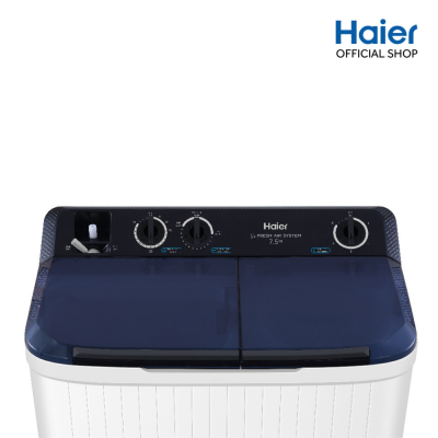 เครื่องซักผ้า 2 ถัง HAIER รุ่น HTW70-1217 ขนาด 7.5 Kg.