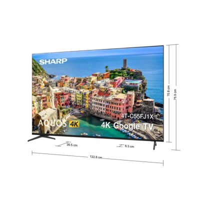 Google Android TV 4K 55 นิ้ว ทีวี SHARP รุ่น 4T-C55FJ1X