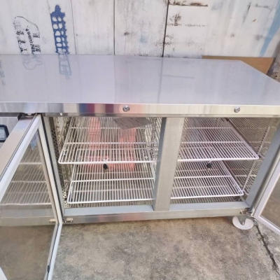 ตู้แช่เคาร์เตอร์สแตนเลส Sanden รุ่น SCR3-1507-AR ความจุ 15Q / 425 ลิตร (ขนาด 150x75 ซม.)