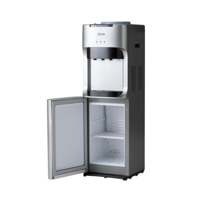 ตู้กดน้ำ เครื่องทำน้ำร้อน น้ำเย็น 3 ก๊อก Victor รุ่น VT-2335R พร้อมตู้เย็นด้านล่าง แถมขวด ขาตั้ง