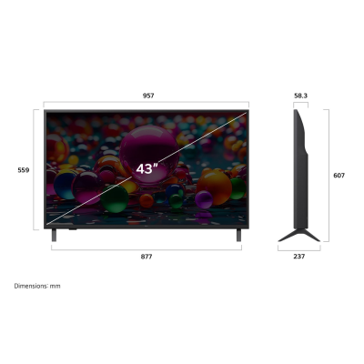 TV Smart UHD Ai 4K ทีวี 43 นิ้ว LG รุ่น 43UA8450PSA แถมฟรี Ai Magic Remote