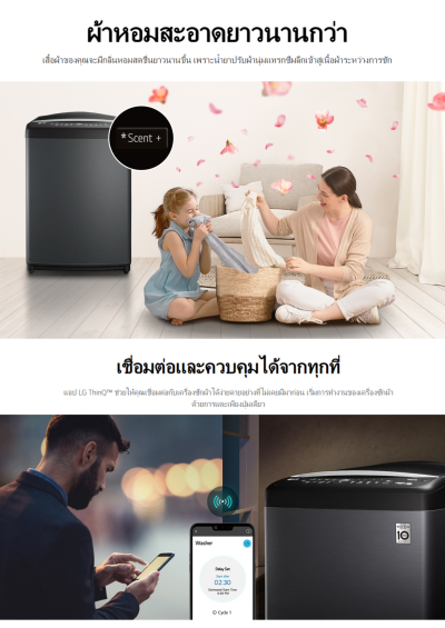 เครื่องซักผ้าหยอดเหรียญ LG Inverter รุ่น TV2521DV7B ขนาด 21 KG สีดำ รับประกันกล่องหยอดเหรียญ 6 เดือน