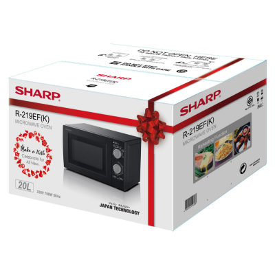 เตาอบไมโครเวฟ SHARP รุ่น R-219EF-K ขนาด 20 ลิตร กำลังไฟ 700W