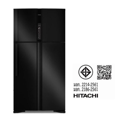 ตู้เย็น 2 ประตู HITACHI รุ่น R-V700PA-1U ขนาด 24.7Q สีดำเงา