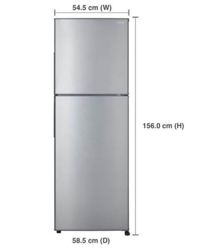 ตู้เย็น 2 ประตู Sharp รุ่น SJ-Y22T-SL ขนาดความจุ 7.9 คิว สี Silver