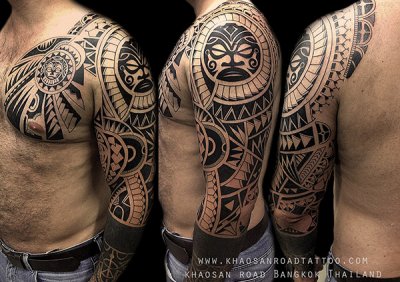 Blackwork Maori Mandala
