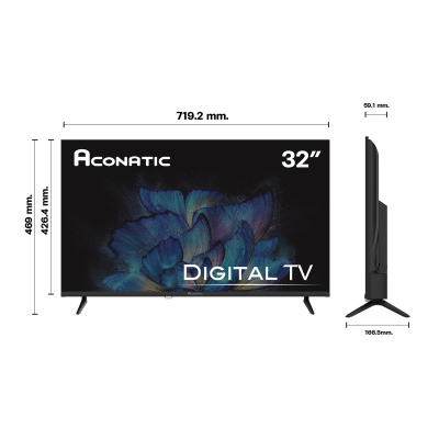 Aconatic ทีวี 32 นิ้ว LED Digital TV รุ่น 32HD515AN HD ดิจิตอลทีวี ไม่ต้องใช้กล่อง Dolby HDMI USB