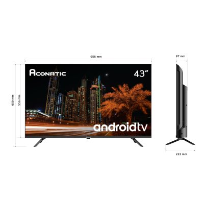 Aconatic Android TV LED FHD 43HS600AN 43 นิ้ว แอนดรอยด์ ทีวี (รับประกัน 3 ปี) รีโมทสั่งการด้วยเสียง.