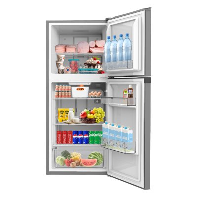 Aconatic ตู้เย็น 2 ประตู ขนาด 7.8Q รุ่น AN-FR220 สีเทา ชั้นวางกระจกนิรภัย ระบบละลายน้ำแข็งกึ่งอัตโนมัติ