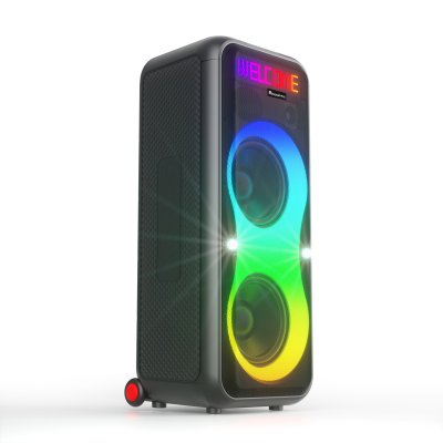 ACONATIC ลำโพง PARTY SPEAKER รุ่น AN-SP1410PT RMS 140W ดอกคู่ 10" 60W*2+2.5”20W*1+2”*1 TWS Bluetooth USB