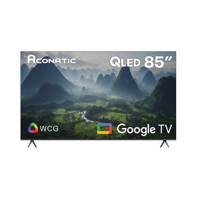 Aconatic ทีวี 85 นิ้ว QLED 4K Google TV รุ่น 85QS1000AN Dolby Vision Atmos MEMC Voice Search Netflix YouTube