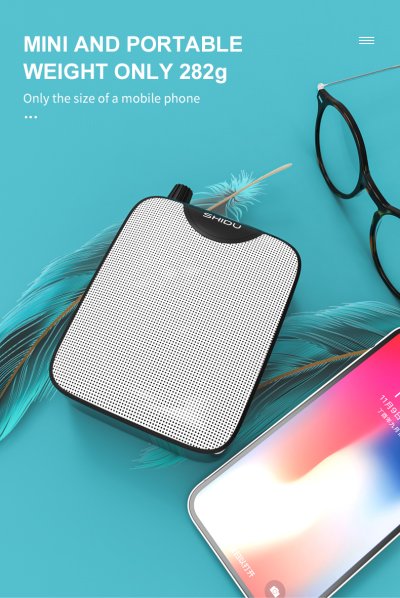 SHIDO รุ่น SD-M500 ลำโพงไร้สายพกพา Voice Amplifier หน้าจอ LED Bluetooth 5.0 ครอบคลุม 500 ตร.ม. รองรับ MP3, TF, USB, AUX