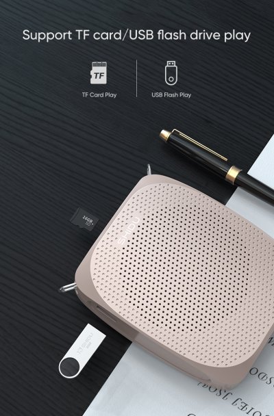 SHIDO รุ่น SD-S258 ลำโพงไร้สายพกพา Voice Amplifier กำลัง 10W ครอบคลุม 400 ตร.ม. พร้อมไมโครโฟนอะคูสติกและรองรับ MP3