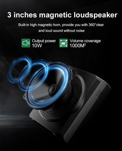 SHIDO รุ่น SD-S617 ลำโพงไร้สายพกพา Voice Amplifier Bluetooth 5.0 EDR รองรับ AUX ปิดเสียงด้วยปุ่มเดียว พร้อมลำโพง 3 นิ้ว SHIDO รุ่น SD-S617 ลำโพงไร้สายพกพา Voice Amplifier Bluetooth 5.0 EDR รองรับ AUX ปิดเสียงด้วยปุ่มเดียว พร้อมลำโพง 3 นิ้ว