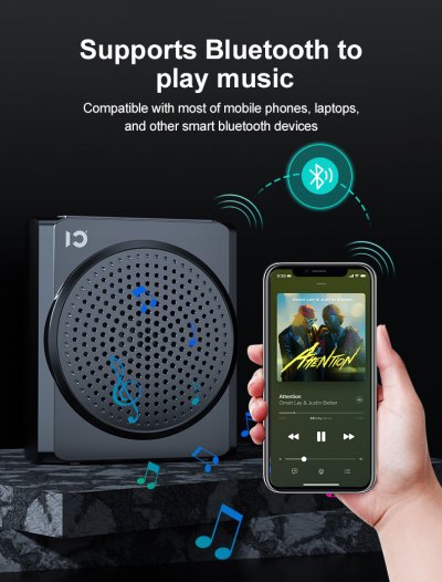 SHIDO รุ่น SD-S617 ลำโพงไร้สายพกพา Voice Amplifier Bluetooth 5.0 EDR รองรับ AUX ปิดเสียงด้วยปุ่มเดียว พร้อมลำโพง 3 นิ้ว SHIDO รุ่น SD-S617 ลำโพงไร้สายพกพา Voice Amplifier Bluetooth 5.0 EDR รองรับ AUX ปิดเสียงด้วยปุ่มเดียว พร้อมลำโพง 3 นิ้ว