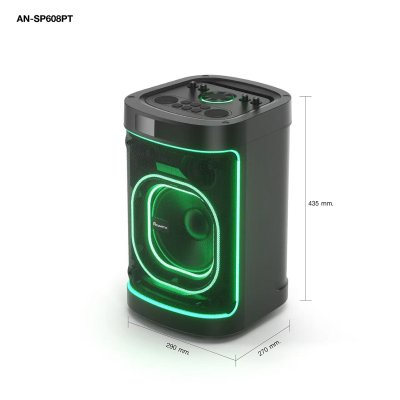ACONATIC ลำโพง PARTY SPEAKER รุ่น AN-SP608PT พลังเสียง 60W ดอกลำโพง 8" แถมไมโครโฟน 1 อัน รับประกัน1 ปี