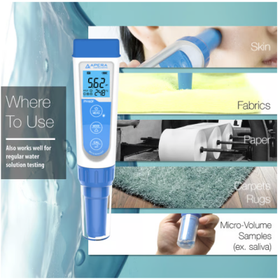 PH60F Pocket pH Pocket Tester Kit for Surface Testing