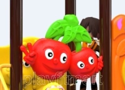 อะไหล่เครื่องเล่นสนาม ซุ้มประตูทางลงสไลเดอร์รูปแอปเปิ้ล