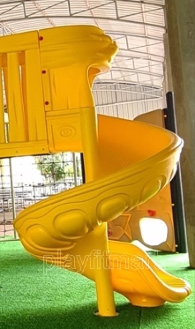 อะไหล่เครื่องเล่นสนาม สไลด์เดอร์เอส สูง 160 ซม.พร้อมซุ้มทางออก