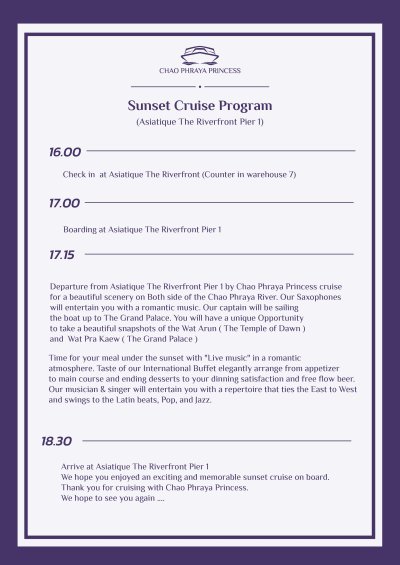 Chao Phraya Princess Sunset | Asiatique The Riverfront