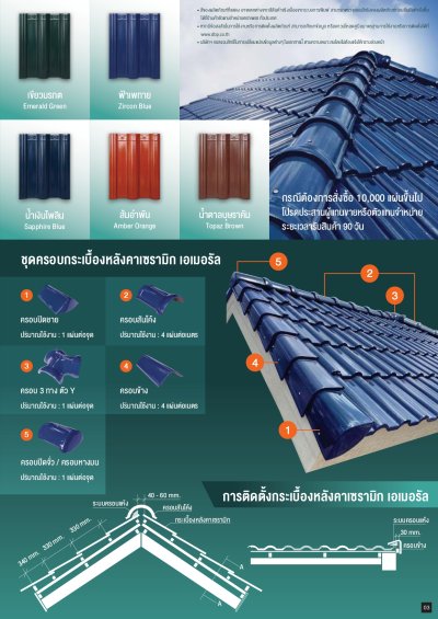 กระเบื้องหลังคาเซรามิค