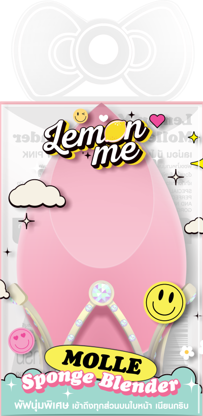 LEMON ME Molle Sponge Blender Pink Color