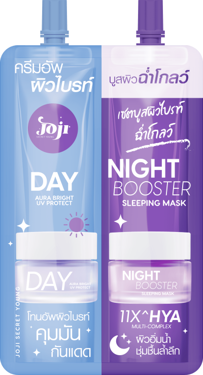 JOJI SECRET YOUNG  DAY AURA UV PROTECT&NIGHT BOOSTER SLEEPING MASK 8+8G.