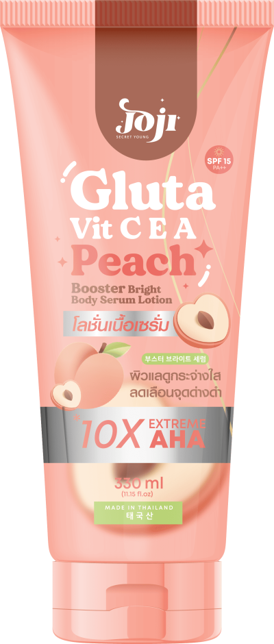 JOJI SECRET YOUNG  GLUTA VIT C E A PEACH BRIGHT BODY SERUM LOTION 330 ML