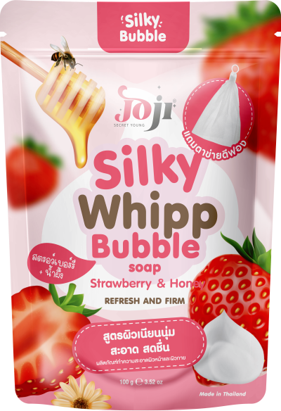 JOJI SECRET YOUNG  STRAWBERRY & HONEY SILKY WHIPP BUBBLE SOAP