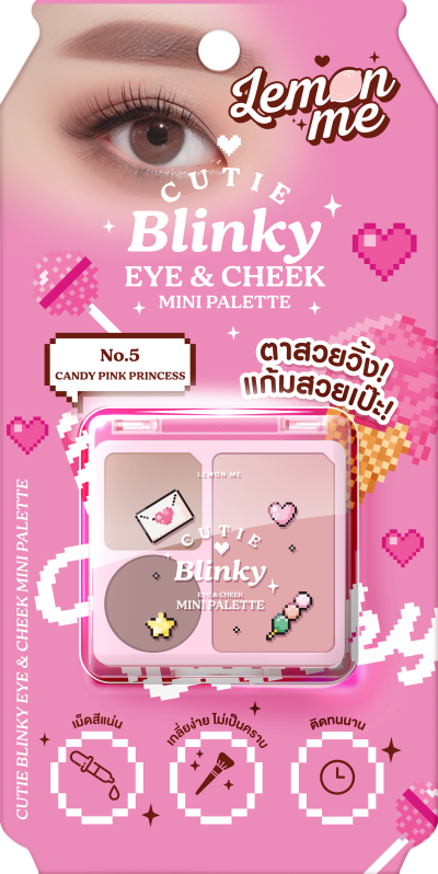 LEMON ME CUTIE BLINKY EYE AND CHEEK NO.5 CANDY PINK PRINCESS
