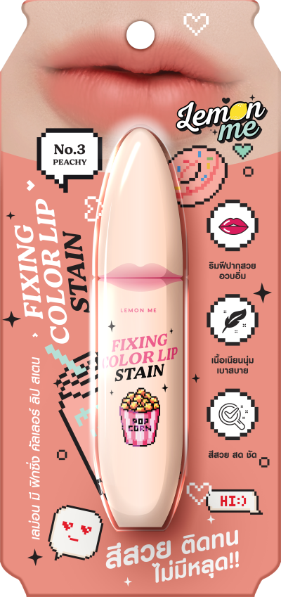 LEMON ME FIXING COLOR LIP STAIN NO.3 PEACHY