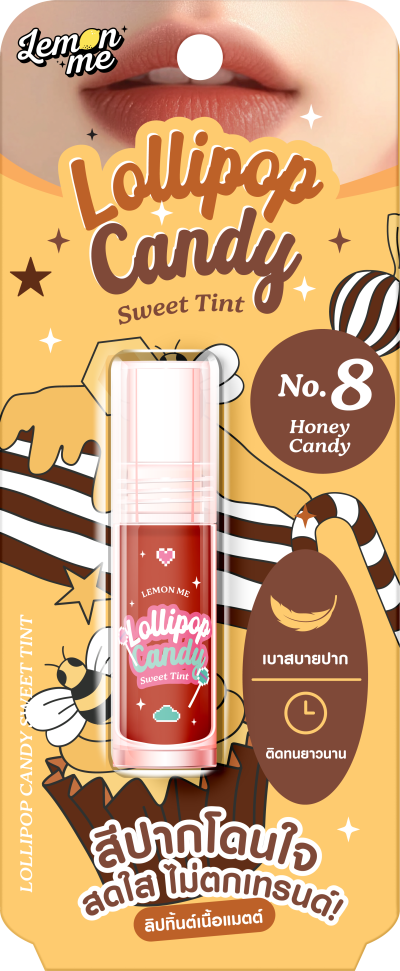 LEMON ME LOLLIPOP CANDY SWEET TINT NO.8 HONEY CANDY
