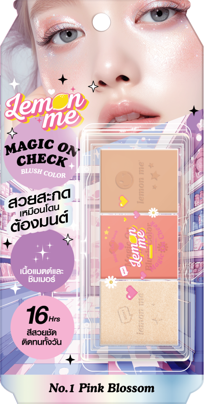 LEMON ME MAGIC ON CHEEK BLUSH COLOR  LUSCIOUS NO.1 PINK BLOSSOM