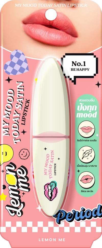 LEMON ME MY MOOD TODAY SATIN LIP STICK #BE HAPPY
