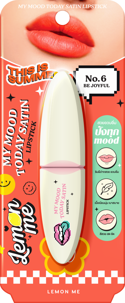 LEMON ME MY MOOD TODAY SATIN LIP STICK #BE JOYFUL