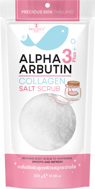 PRECIOUS SKIN THAILAND ALPHA ARBUTIN 3 PLUS COLLAGEN SALT SCRUB 300G