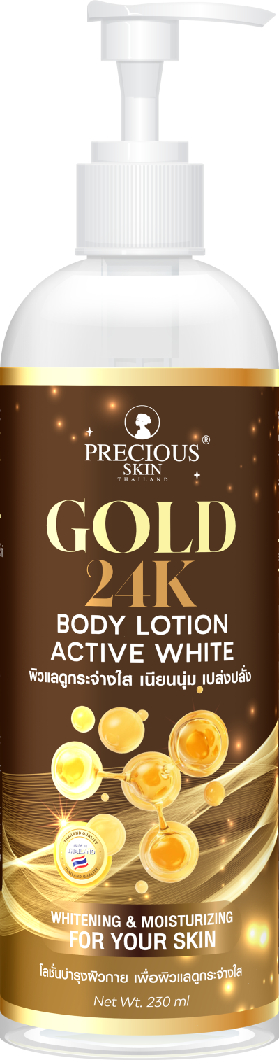 PRECIOUS SKIN THAILAND GOLD 24K BODY LOTION ACTIVE WHITE 230 ML