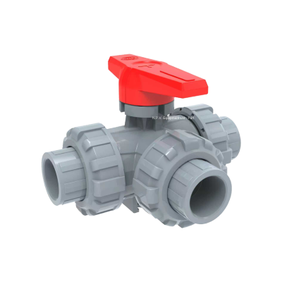 WF CPVC SCH80 Three Way Ball Valve