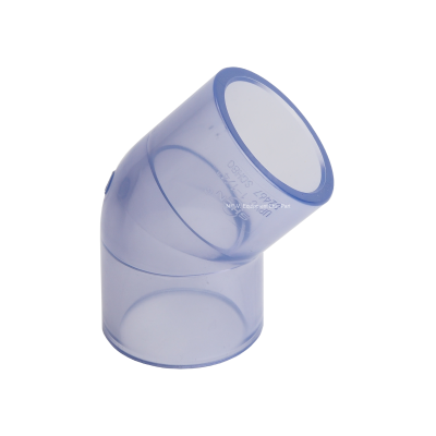 SHCN - Clear UPVC SCH80 Elbow 45°