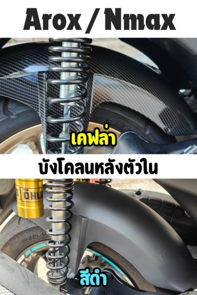 บังโคลนหลังตัวใน กันดีด กันเลอะ กันโคลน ตรงรุ่น Aerox Nmax พร้อมอุปกรณ์ติดตั้งครบชุด ติดตั้งง่ายใส่เองได้เลย