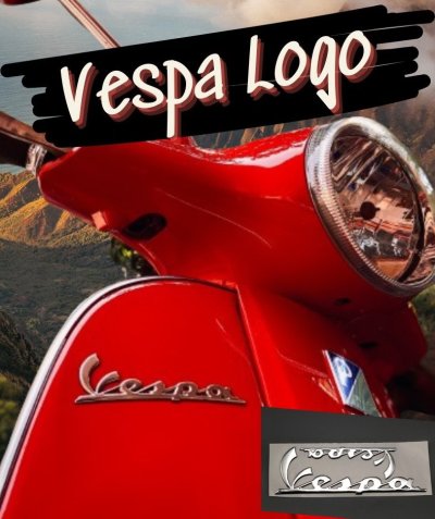 Vespa Logo เวสป้า โลโก้ สติกเกอร์ 3D มีความนูน นิ่ม เพิ่มความสวยงาม 