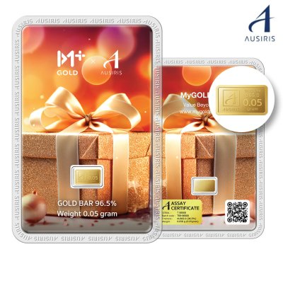 ทองคำแท่ง 96.5% น้ำหนัก 0.05 กรัม การ์ด Gift For You