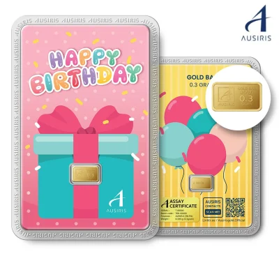 ทองคำแท่ง 96.5% น้ำหนัก 0.3 กรัม การ์ด HBD