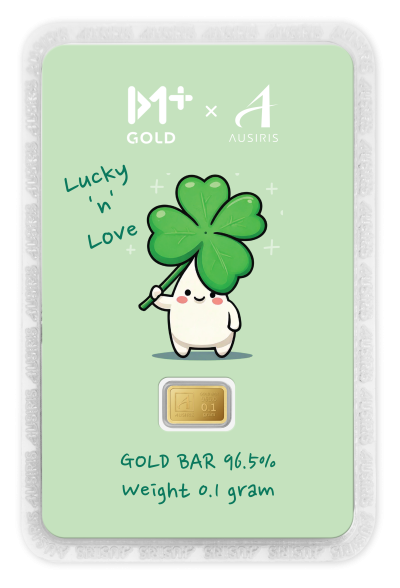 ทองคำแท่งออสสิริส 0.1 กรัม การ์ด Lucky Clover ทองคำแท่งออสสิริส 0.1 กรัม การ์ด Lucky Clover